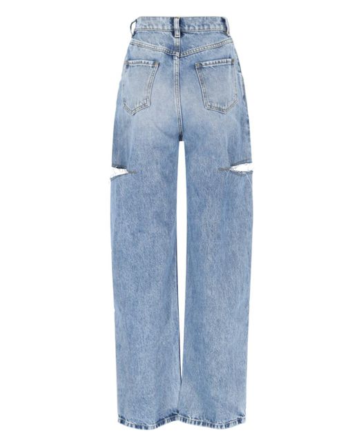 Maison Margiela Blue Jeans With Cut-out Details