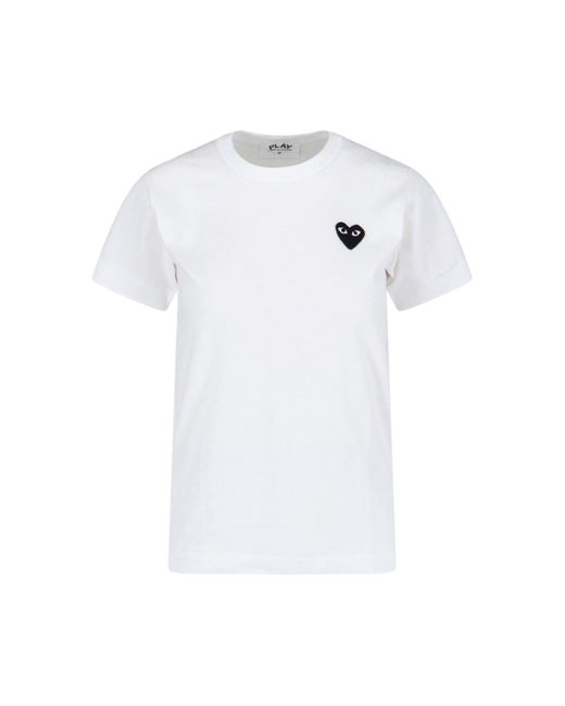 COMME DES GARÇONS PLAY White Basic Logo T-shirt