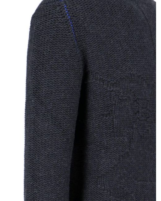 Burberry Blue 100% Cashmere Sweater for men