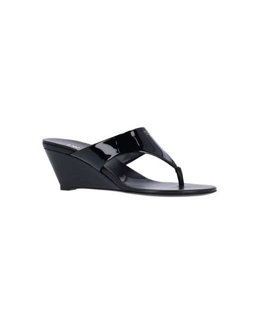 Prada Blue Logo Sandals