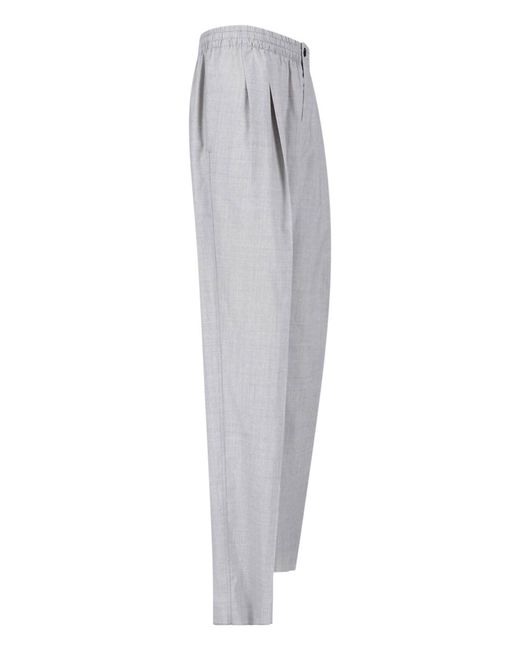 Bottega Veneta Gray Wool Trousers for men