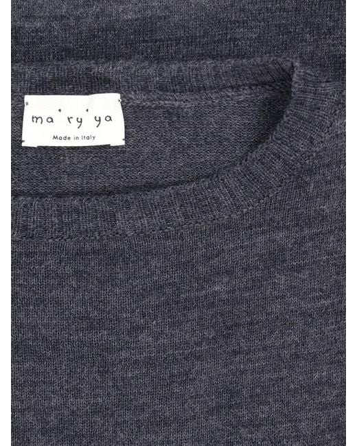 Ma'ry'ya Blue Virgin Wool Sweater