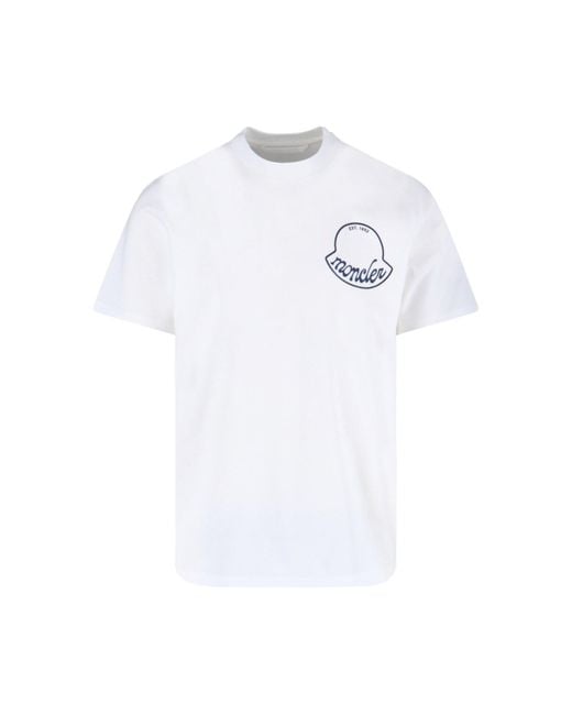 T-Shirt Logo di Moncler in White da Uomo