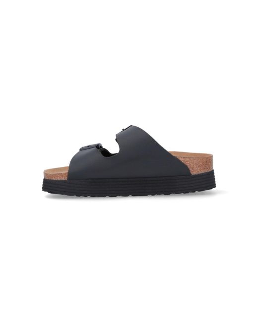 Birkenstock 'arizona Platform' Sandals in Black | Lyst