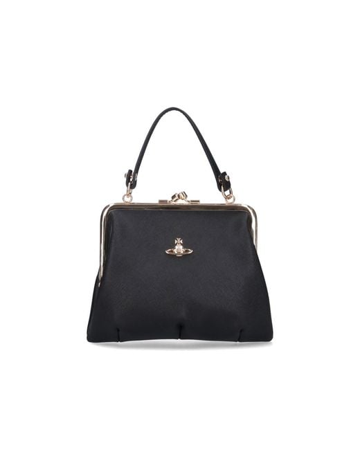 Vivienne Westwood Black Granny Frame Small Bag