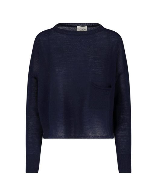 Ma'ry'ya Blue Virgin Wool Sweater