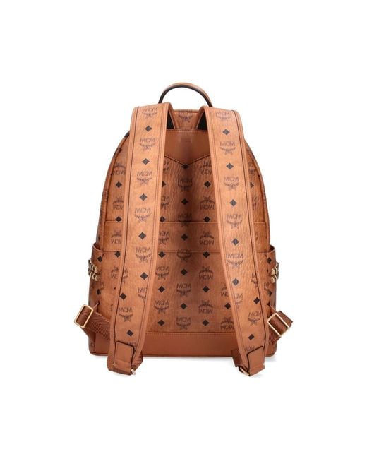 MCM Orange M-Style Crossbody Bag With Leather-Trim Detail for men