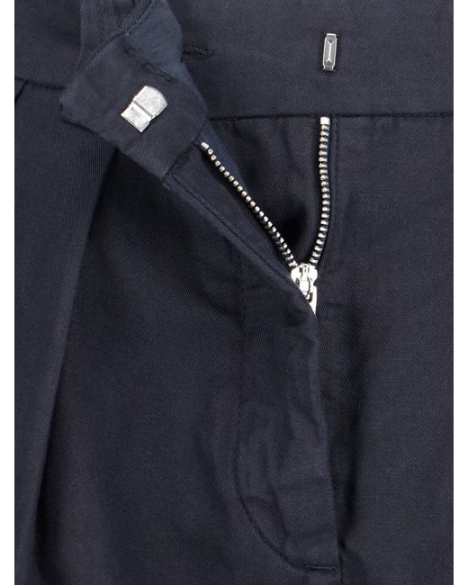 Aspesi Blue Cotton Linen Shorts