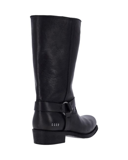 Golden Goose Deluxe Brand Black Biker Leather Boots
