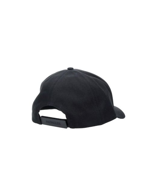 Moncler Blue Logo Cotton Cap for men