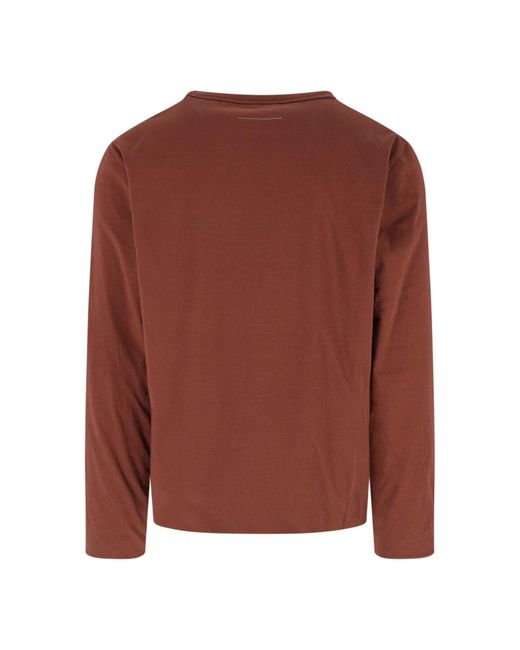 MM6 by Maison Margiela Brown Reversible Logo T-Shirt for men