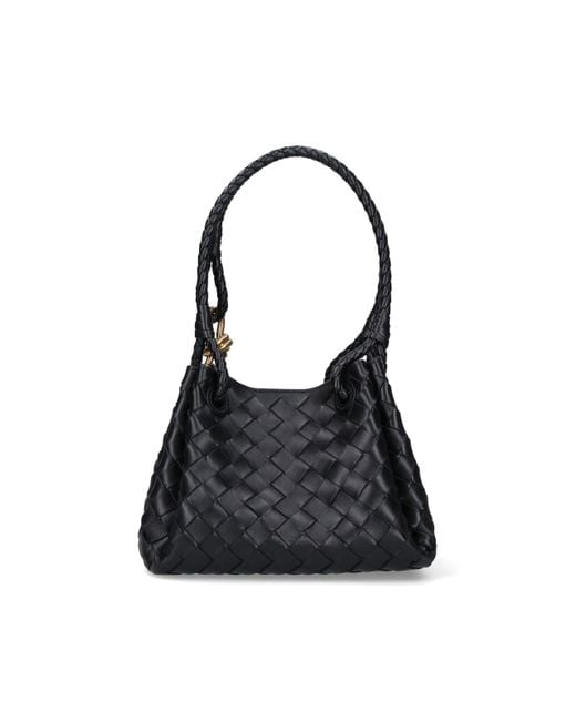 Borsa Piccola "Parachute" di Bottega Veneta in Black