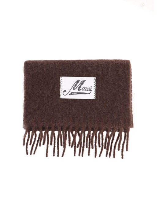 Sciarpa In Misto Alpaca di Marni in Brown