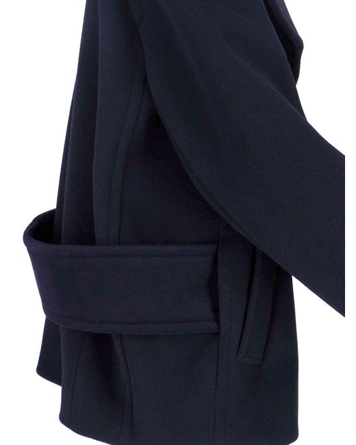 Alaïa Blue Wool Caban