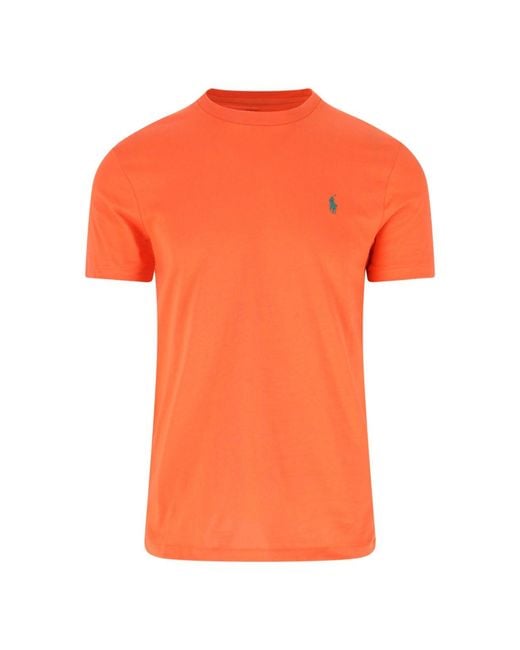 Polo Ralph Lauren Orange T-Shirt Logo for men
