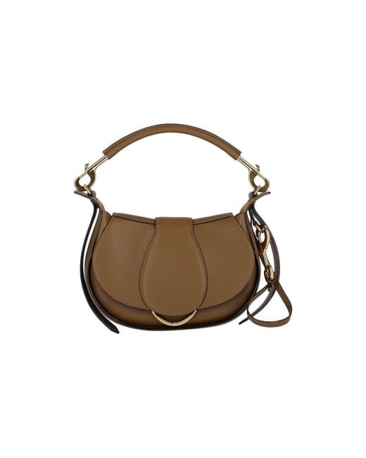 Chloé Brown 100% Calf Leather Shoulder Bag