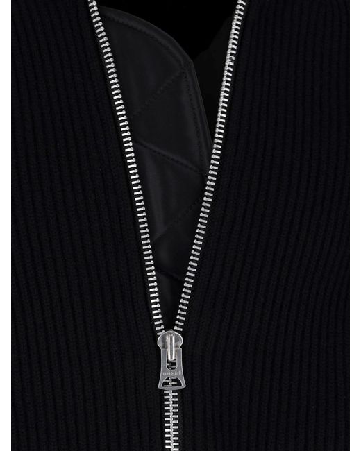 Sacai Black Zip Cardigan for men