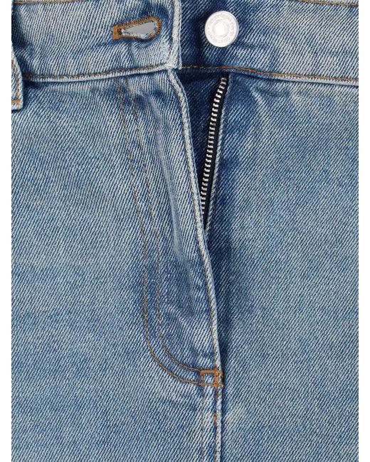 Courreges Blue Skirts Cotton