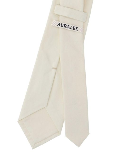 Auralee White Cotton Tie for men