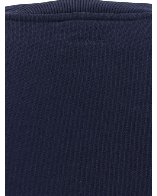 FRAME Blue Cotton-Poly Sweatshirt