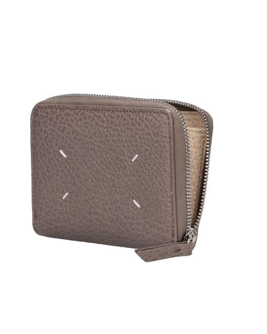 Maison Margiela Gray Zip Wallet "Four Stitches"