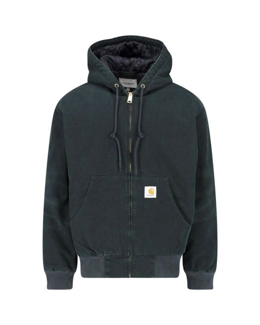 Carhartt Black Hooded Jacket "Og Active" for men