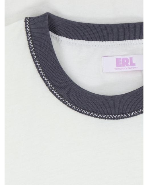 T-Shirt Stampata di ERL in White da Uomo