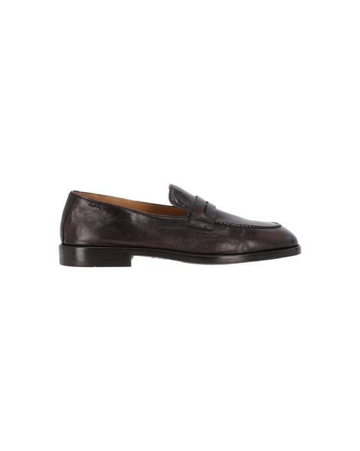 Alexander Hotto Black Leather Loafers for men