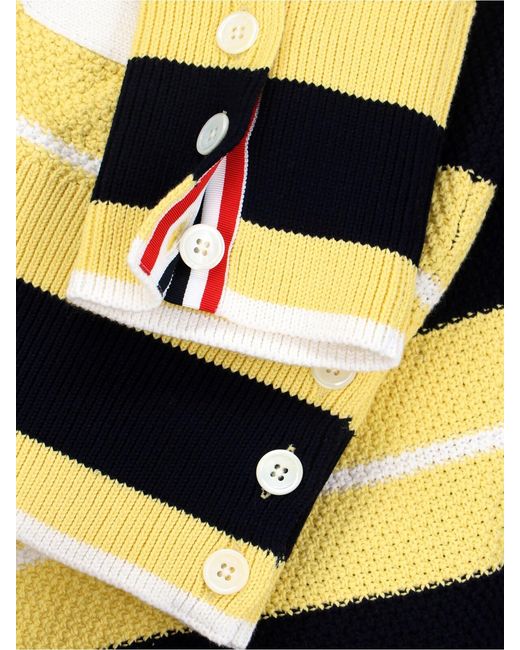 Thom Browne Black Striped Cardigan for men