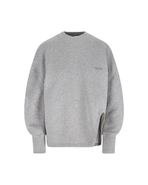 The Attico Gray Crewneck Sweatshirt