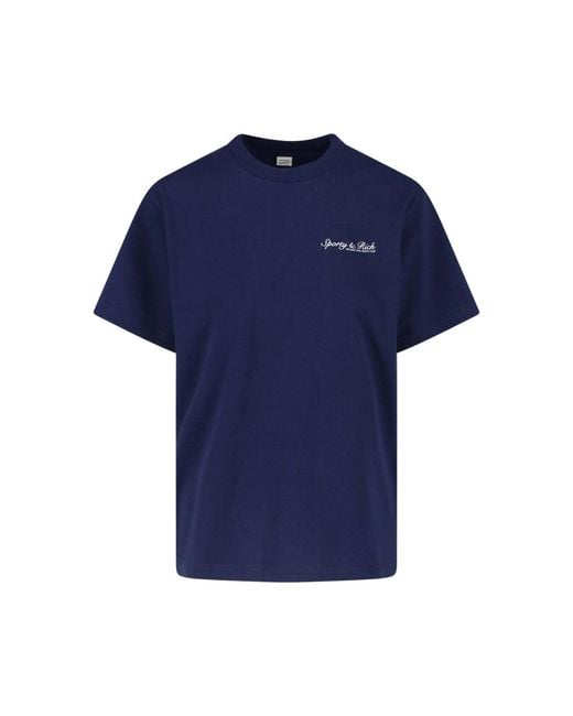 Sporty & Rich Blue T-Shirt Logo "Syracuse"