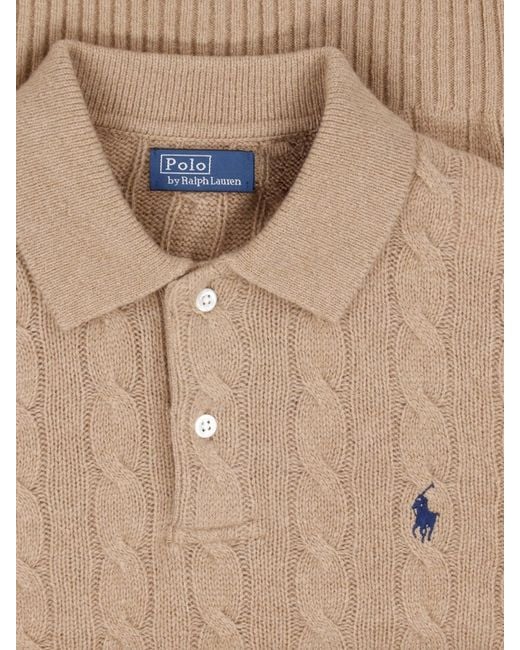 Polo Ralph Lauren Natural Wool And Cashmere Polo