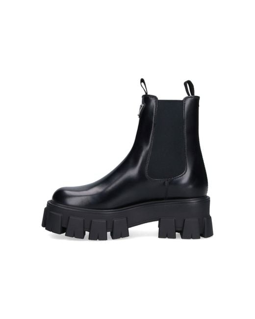 Prada Black Chelsea Monolith Boots