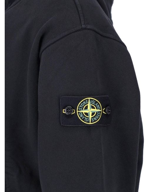 Stone Island Blue Hoodie "Compass" for men