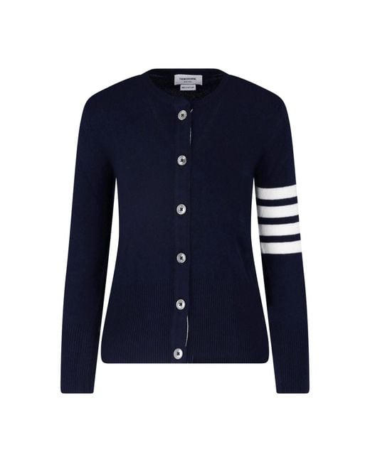 Thom Browne Blue Cardigan "4-Bar"
