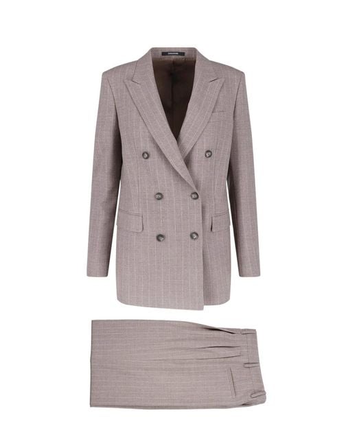 Tagliatore Gray Double-Breasted Suit "J-Jasmine"