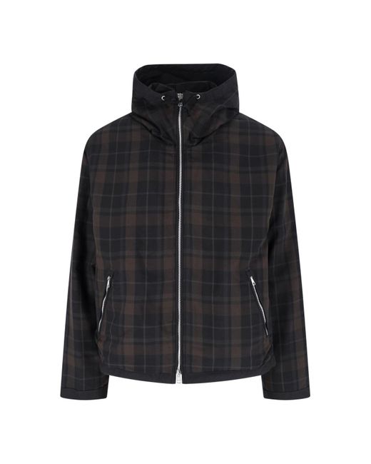 Our Legacy Black Plaid Zip Hoodie for men