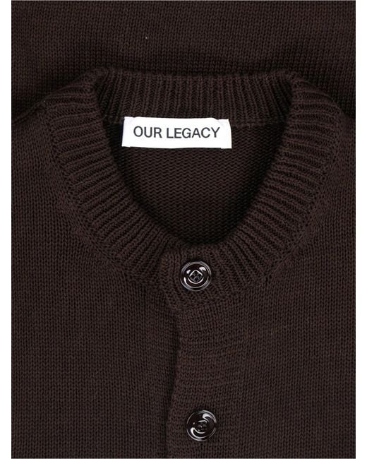 Our Legacy Brown Parlor Organic Cotton Cardigan for men