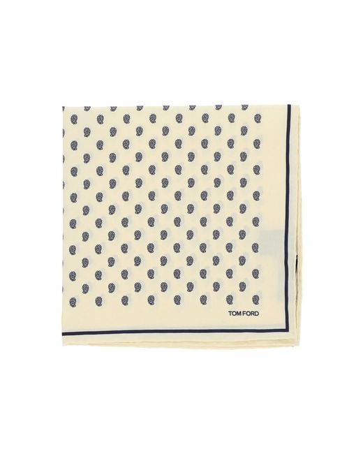 Tom Ford Lightweight Natural Mulberry Silk Scarf for men