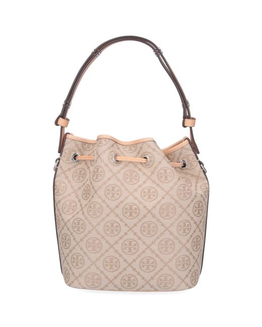 Borsa Secchiello "T-Monogram" di Tory Burch in Pink