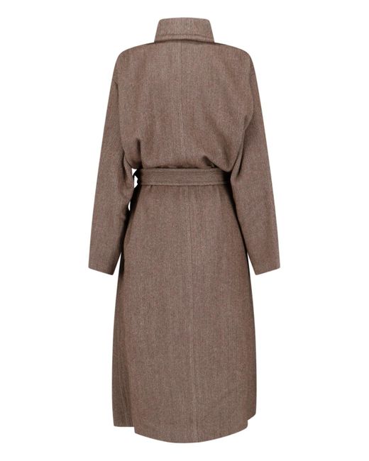 Lemaire 'bathrobe' Coat in Brown | Lyst