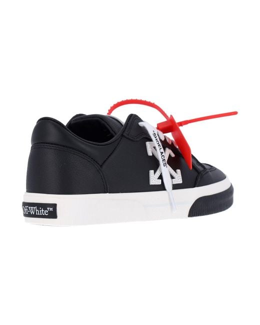 Off-White c/o Virgil Abloh Black Leather & Cotton Sneakers With Rubber Sole for men