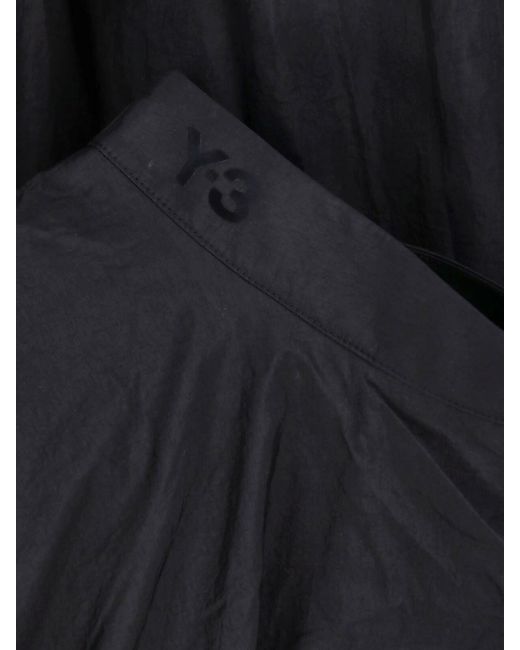 Y-3 Blue Gradient 3 Stripes Midi Skirt