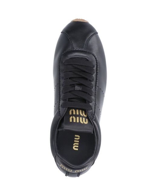 Miu Miu Black Lamb Nappa 'Plume' Sneakers