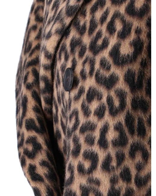 Tagliatore Brown Jole Coat Midi Double-Breasted
