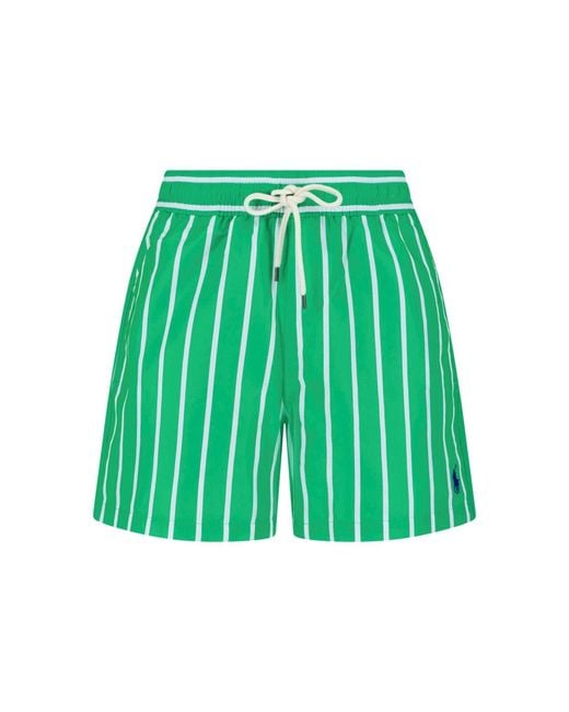 Polo Ralph Lauren Green Beach Shorts Logo for men