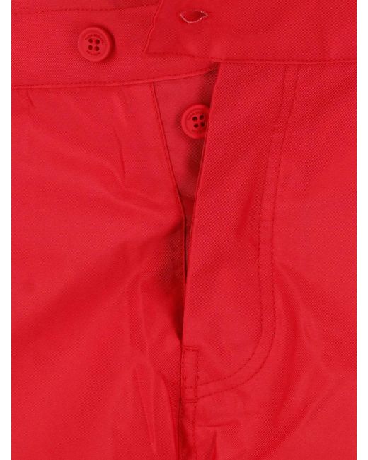 Thom Browne Red Swim Shorts "4-Bar" for men