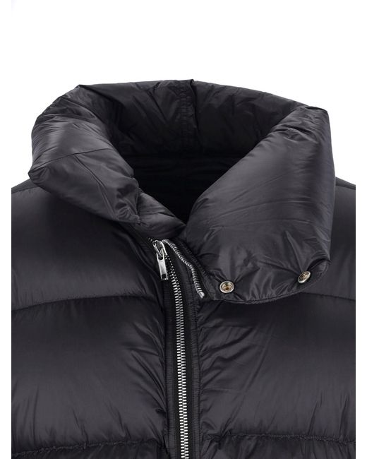 Rick Owens Gray Turtle Long Puffer Jacket for men