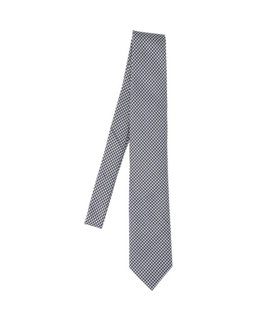 Tom Ford White Houndstooth Tie for men