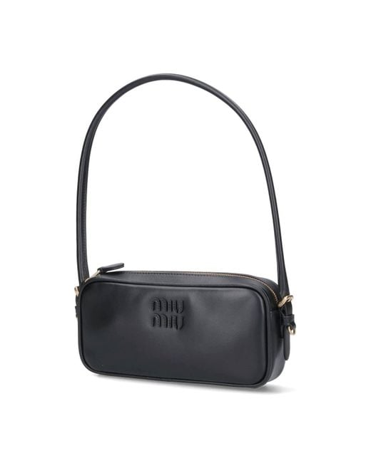 Pouch Logo di Miu Miu in Black